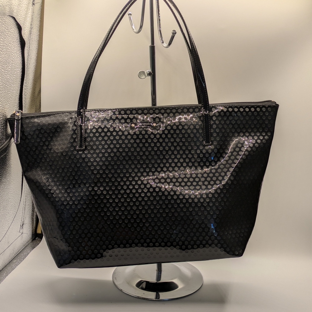 Kate Spade Black Polka Dot Tote